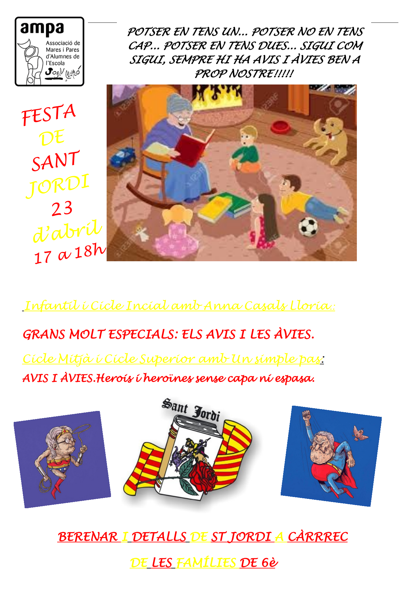 Un Sant Jordi pels avis i les àvies!